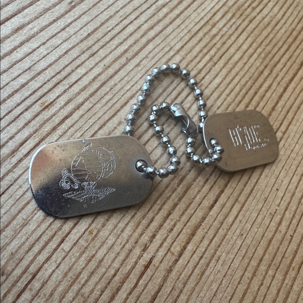 GI Joe Action Figure Hasbro Silver Dog Tags set